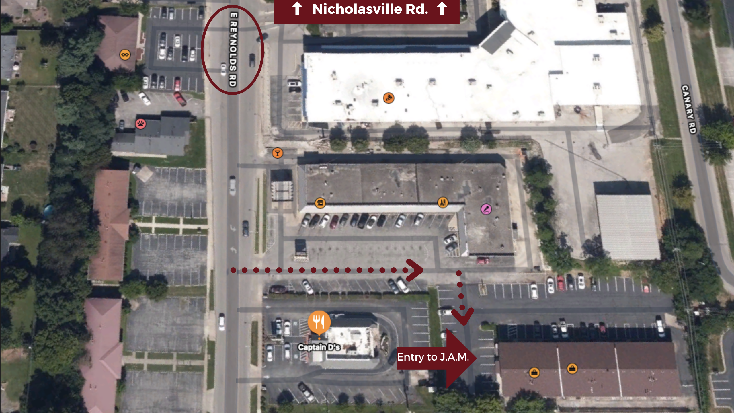 Map from Nicholasville Rd.